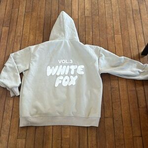 white fox hoodie